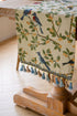 Birds & Branch Table Runner - Jacquard Woven Beige with Tassels(33X220CM)