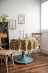 Round Sunflower Tablecloth - Jacquard Woven Cotton with Fringe Trim (90cm)