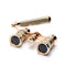 Champagne Gold Elegant Theatre Binoculars - Portable & Stylish Handheld Opera Glasses (Focal length: 200mm)