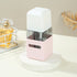 Square Pink 2-Piece 4-in-1 Travel Dispenser Set-Leakproof Refillable Bottles for Toiletries