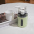 Round Green 2-Piece 4-in-1 Travel Dispenser Set-Leakproof Refillable Bottles for Toiletries