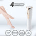 White Electric Shaver for Women - Painless Hair Remover with USB Charging
