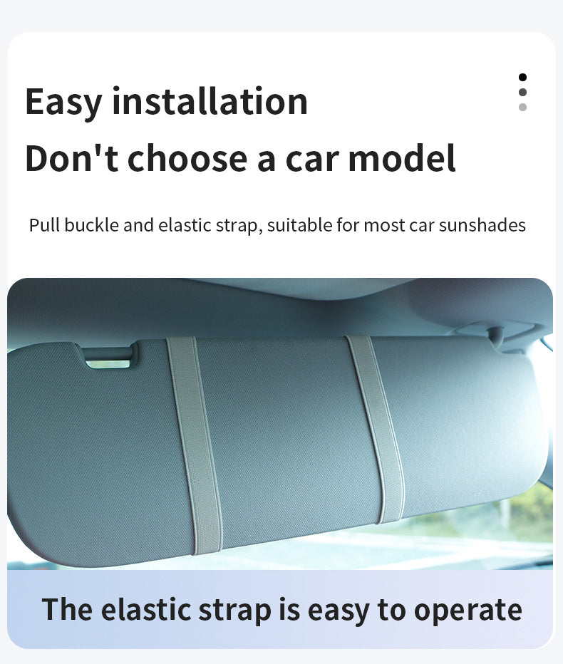 Black Single button Car Sun Visor Makeup Mirror with LED Light - Tri-Color, Touch Control