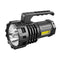 Black LED Searchlight - Rechargeable Handheld Spotlight, 500m Range, Long Lasting