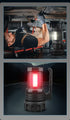 Black LED Searchlight - Rechargeable Handheld Spotlight, 500m Range, Long Lasting