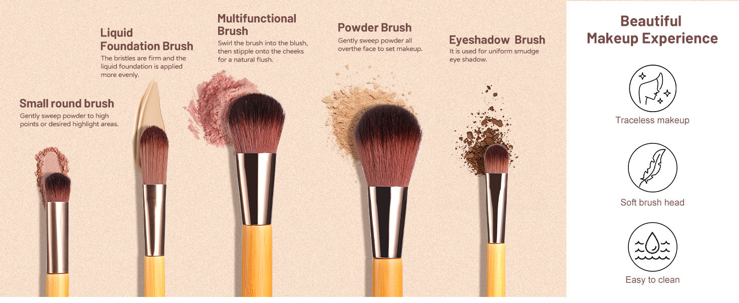 Portable Travel Makeup Brush Set with LED Mirror - Your Beauty Essentials On-The-Go