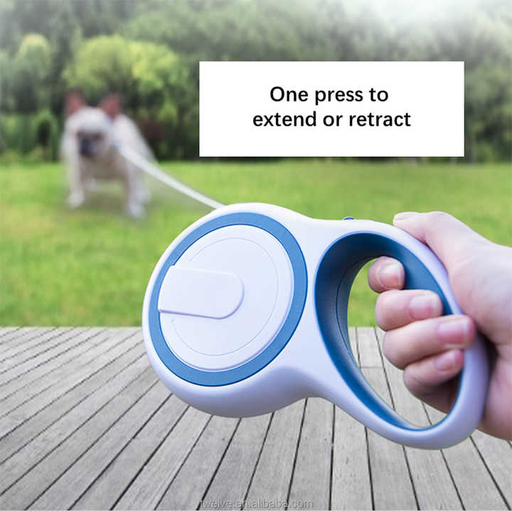 Blue 5M Pet Leash Retractable - Tangle-Free, Extendable Pet Leash for Walking