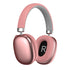 Pink Wireless Over-Ear Headphones - Bluetooth 5.3, Knob Control
