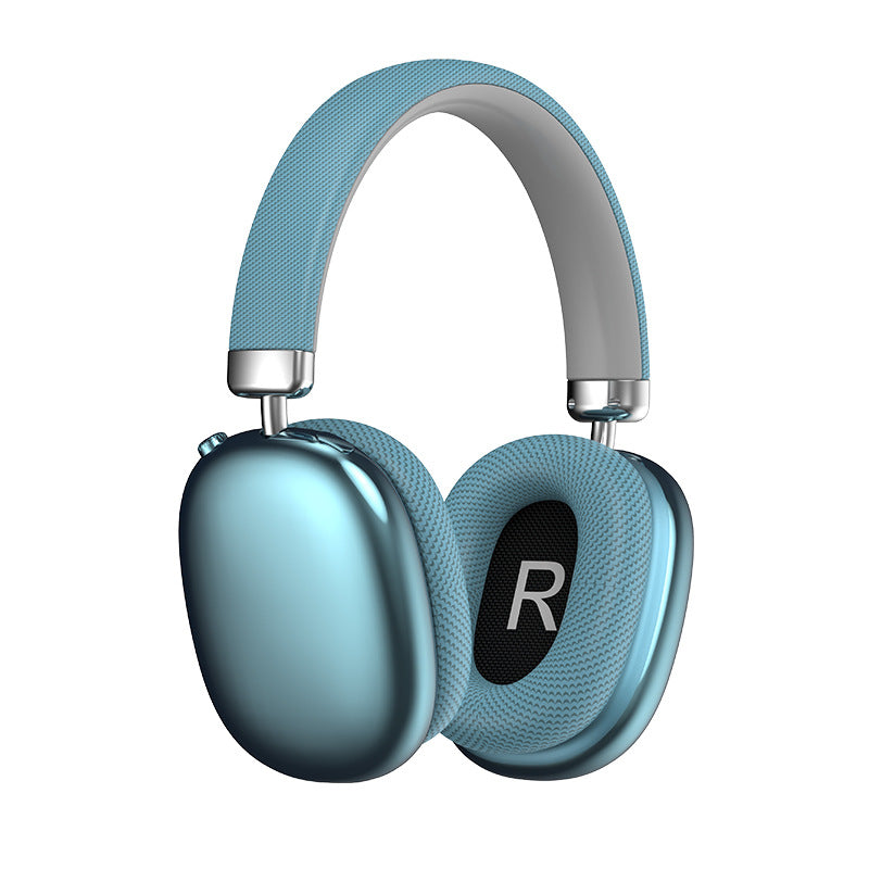 Blue Wireless Over-Ear Headphones - Bluetooth 5.3, Knob Control