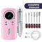 Pink Professional Electric Nail Drill, 45000RPM Rechargeable Nail Grinder Polisher for Salon & Home Use