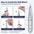 Purple High Speed Portable Nail Drill Set - Electric Nail File Set with 6 Nail Drill Bits