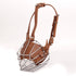 Brown Metal Basket Dog Muzzle - Anti-Bite & Anti-Barking - M