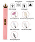 Pink Mini Electric Nail Polisher with USB Charging and 5 Grinding Heads