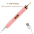 White Mini Electric Nail Polisher with USB Charging and 5 Grinding Heads