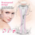 Pink Rechargeable Facial Cleansing Brush Kit with 4 Heads & Charging Dock