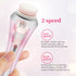 Pink Rechargeable Facial Cleansing Brush Kit with 4 Heads & Charging Dock
