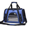 Portable Pet Bag for Small Dogs and Cats - Dark blue Travel Tote with Pet Mat (44x25x28cm)