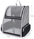 Pink Foldable Pet Carrier Backpack - Breathable Mesh Travel Bag for Cats & Small Dogs