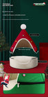 Festive Detachable Pet House - Cozy Green Christmas tree Design (S - 37x46cm)
