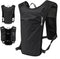 Black Lightweight Hydration Vest Pack - Breathable Running & Cycling Backpack