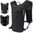 Black Lightweight Hydration Vest Pack - Breathable Running & Cycling Backpack