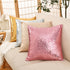 Shiny Sequin Pillowcase - Single-sided gorgeous pillowcase  (Pink pair: 40x40cm)