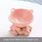 Pink Cute Ceramic Cat Bowl - Pet Feeder for Feeding and Drinking