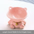 Pink Cute Ceramic Cat Bowl - Pet Feeder for Feeding and Drinking