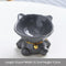 Gray Cute Ceramic Cat Bowl - Pet Feeder for Feeding and Drinking