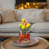Orange Yellow Tulip LED Crystal Flower Table Lamp - USB Rechargeable Touch Night Light