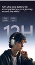 Black Comfortable Over-Ear Headphones - Hi-Fi Sound, Long Battery, Swivel Control