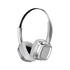 Silver Compact Retro Headphones - Wireless Bluetooth, Deep Bass, Immersive Sound