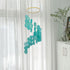 Cyan Bohemian Seashell Wind Chime - Dream Catcher Hanging Decor for Home