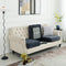 2 Pcs Dark Grey Elegant Polyester Sofa Cover - Full Protection Against Cat Scratches & Wear
