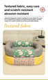 Size S Green Cozy Pet Bed for Small Dogs and Cats - Durable & Chew-Resistant Nest for All Seasons