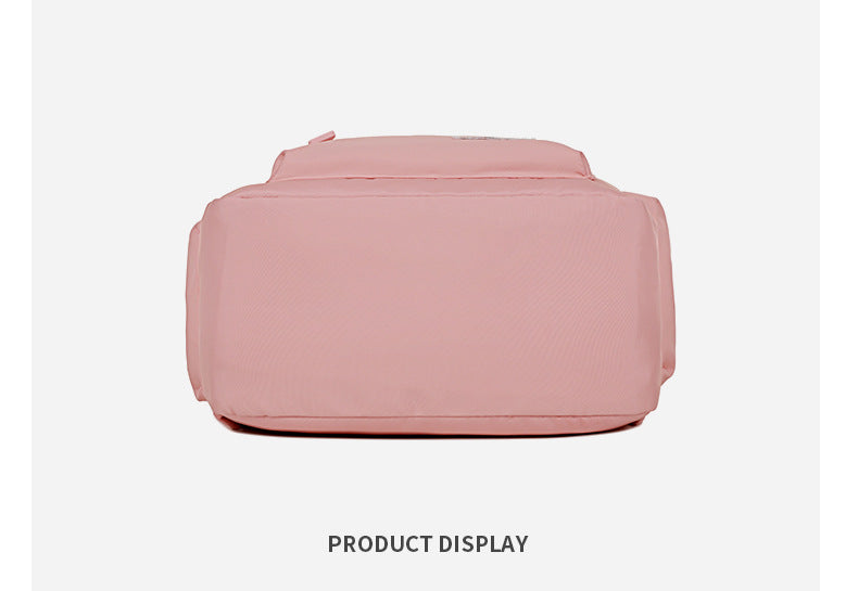 Pink Large Capacity Travel Backpack for Girls - Waterproof School Bag with Detachable Pencil Case