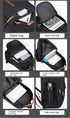Black And Green Large Capacity Business Backpack for Men and Women - Waterproof Laptop School Bag with Breathable Design