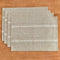 4 Pcs Beige Woven Placemats - Heat Resistant Kitchen Table Mats, Coffee Tea Cup Coasters, Linen Blend Dining Decor
