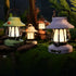 Pink Retro Snail Night Light - Portable Rechargeable Camping Lantern with Hook, 3-Color Dimming