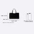 Black Large Capacity Tote Bag - Minimalist PU Leather Handbag for Daily Commute