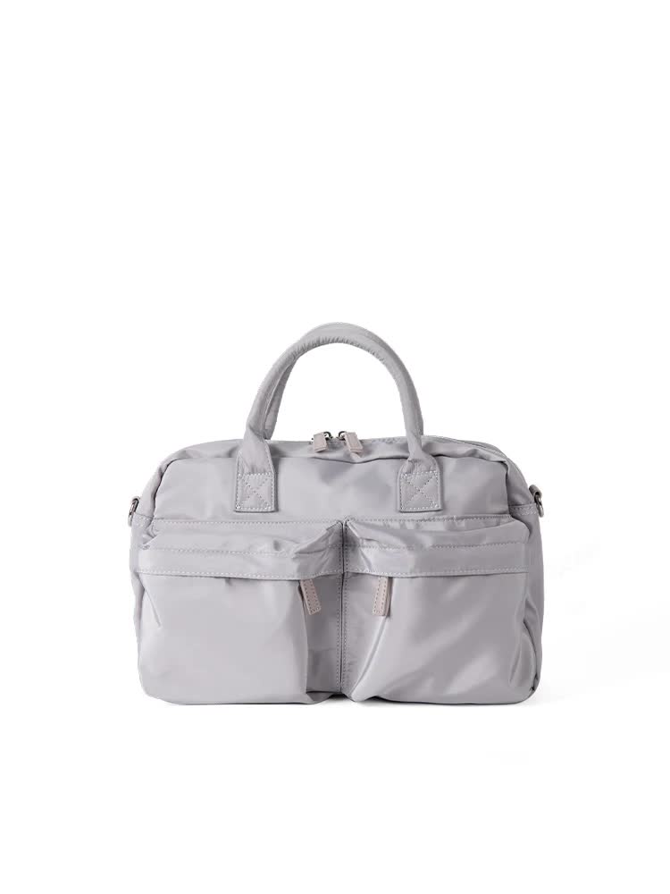 Grey Casual Nylon Tote Bag - Lightweight Korean-Style Crossbody Bag, Large Capacity