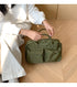 White Casual Nylon Tote Bag - Lightweight Korean-Style Crossbody Bag, Large Capacity