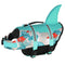 Size XL Blue Sailboat Pattern Pet Life Jacket for Dogs - Summer Swimming Safety Vest with Shark Fin for Small to Large Breeds