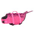 Size L Pink Scale Pattern Pet Life Jacket for Dogs - Summer Swimming Safety Vest with Shark Fin for Small to Large Breeds