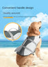 Size L Pink Scale Pattern Pet Life Jacket for Dogs - Summer Swimming Safety Vest with Shark Fin for Small to Large Breeds