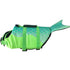 Size L Green Scales Pattern Pet Life Jacket for Dogs - Summer Swimming Safety Vest with Shark Fin for Small to Large Breeds