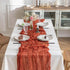 White Bohemian Gauze Table Runner 2-Pack - Polyester Fabric for Party and Birthday Table Decor