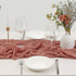 White Bohemian Gauze Table Runner 2-Pack - Polyester Fabric for Party and Birthday Table Decor
