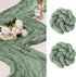 White Bohemian Gauze Table Runner 2-Pack - Polyester Fabric for Party and Birthday Table Decor