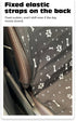4 Pcs Black with Paw and Bone Print Waterproof Pet Car Seat Cover - Scratch-Resistant Oxford Cloth  for Dogs and Cats (106 x 49 cm)